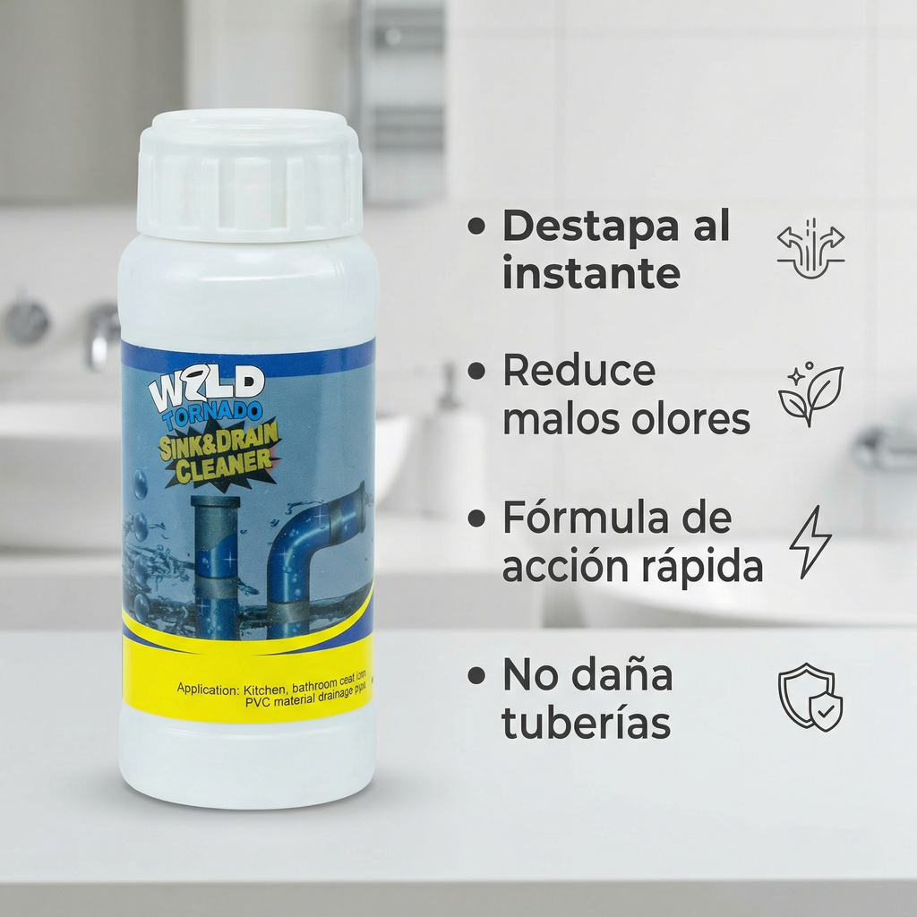 Wild Tornado destapa cañerías 2x1