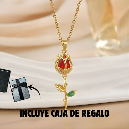 Collar Rosa Roja + CAJAREGALO