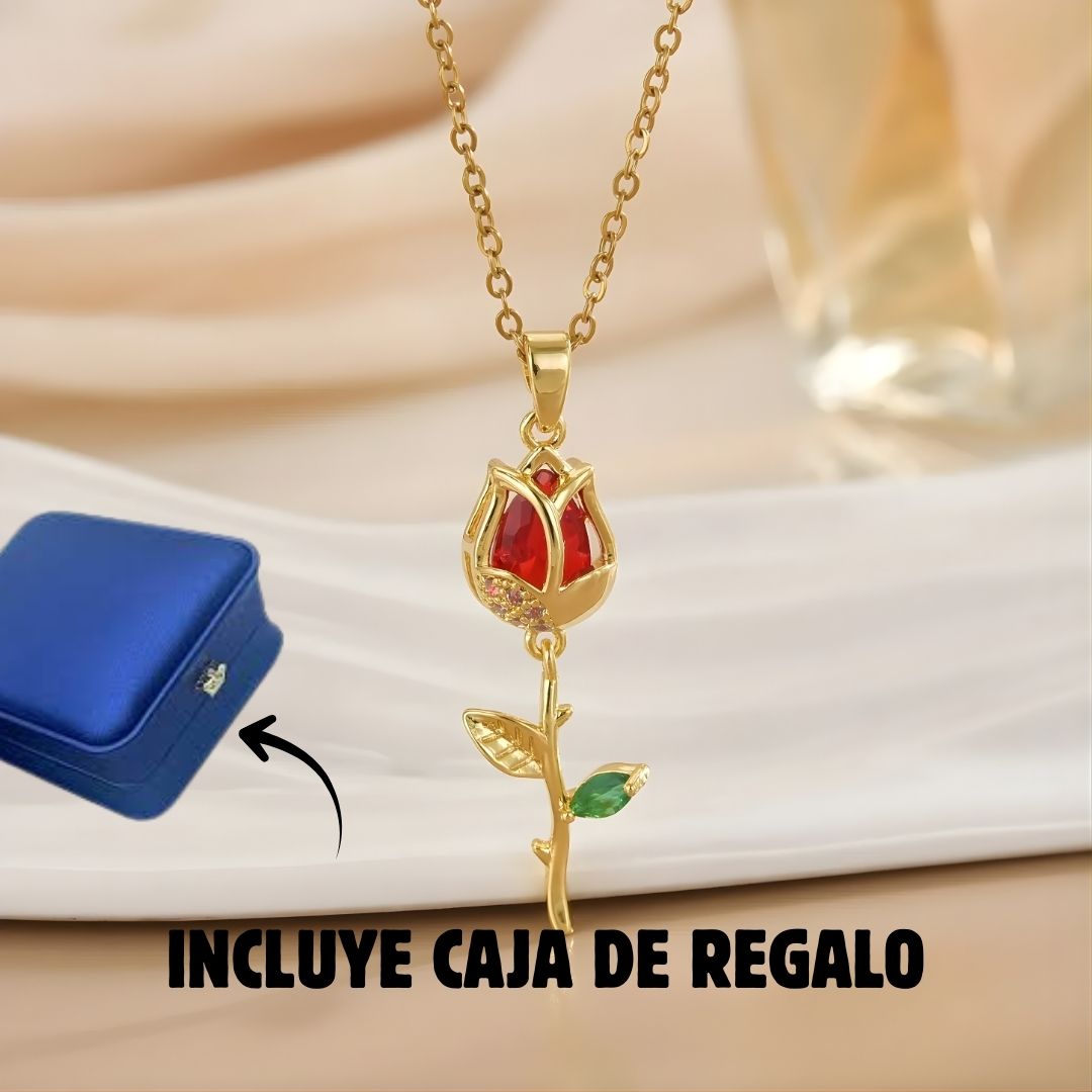 Collar Rosa Roja + CAJAREGALO